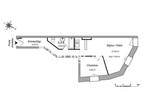 Location Appartement 2 pièces 42.41 m² - 1 AVENUE GARIBALDI Limoges 87000