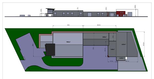 A VENDRE - Bâtiment industriel de 2 820 m² environ sur foncier de plus de 7 000 m² - Montaigu Vendée