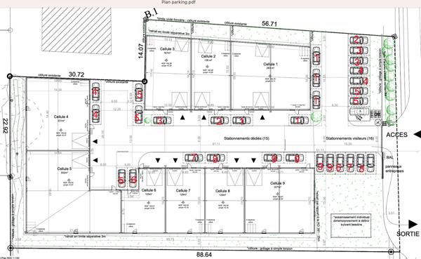 A LOUER TRES BEAU Local d'activité NEUF 227 m² - Vigneux Billiais Deniaud