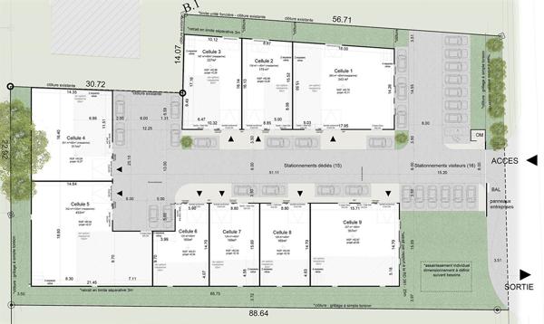 A LOUER TRES BEAU Local d'activité NEUF 227 m² - Vigneux Billiais Deniaud