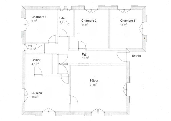 Maison
         4 pièces
        - 85 m²