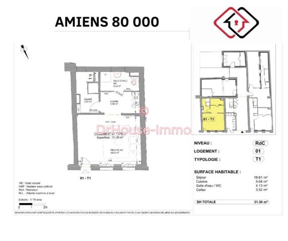 Appartement à vendre 1 pièce de 31 m²