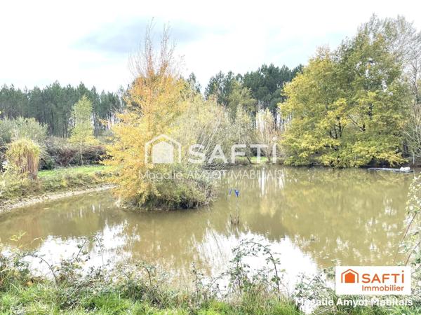 Etang majestueux avec 2 maisons à rénover sur 26ha !