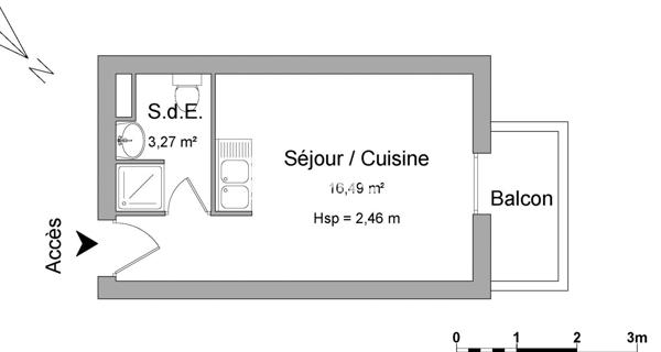 Location Studio 19.48 m² - Le Port-marly 78560