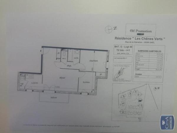 Appartement à louer 3 pièces 55.21m²