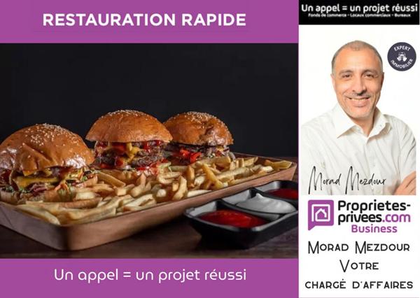 LILLE RUE MASSENA - RESTAURANT RAPIDE 100 m², TERRASSE