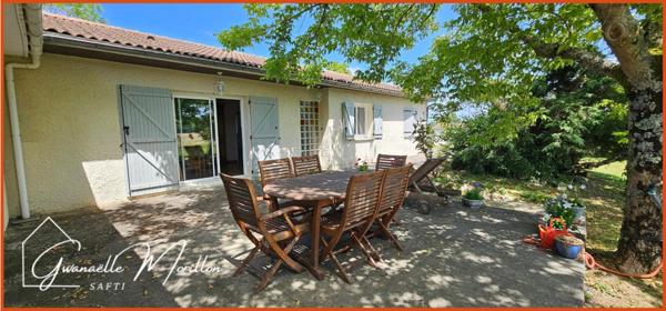 maison 3 ch et 1 bureau, double garage 58m²