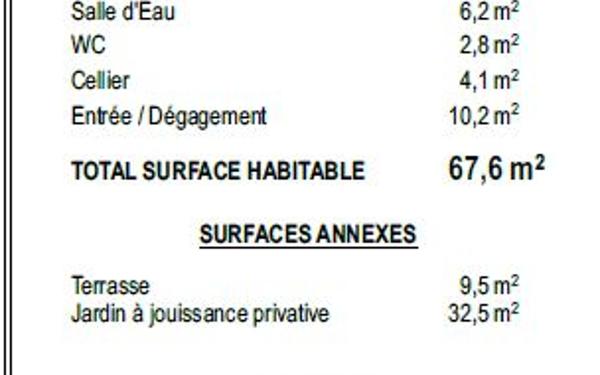 Appartement à vendre    3 pièces • 67,60 m2 Saint-Paul-lès-Dax