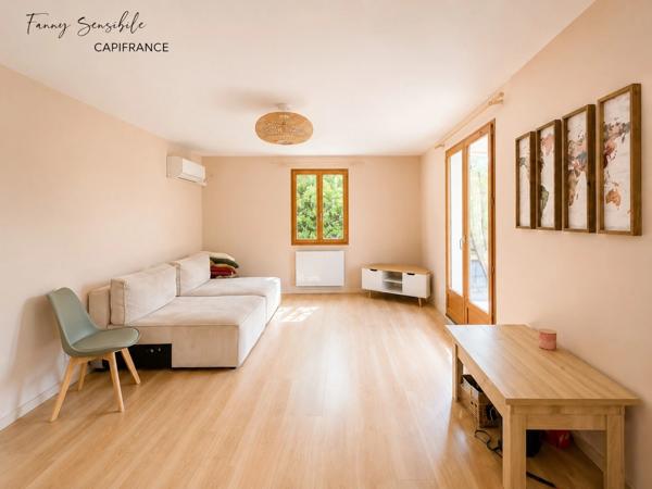 TRETS – Maison individuelle de plain-pied avec jardin, véranda et garage à pied du centre-ville