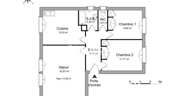 Location Appartement 3 pièces 69 m² - Saint-genis-pouilly 01630