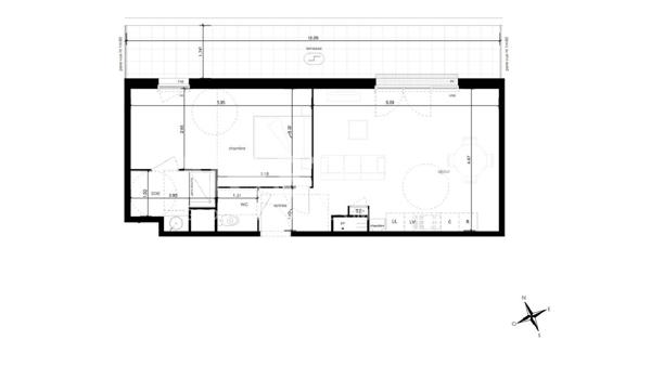Appartement neuf - 2 pièces - 53m² - Notre Dame De Bondeville