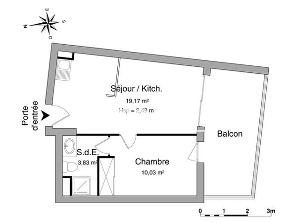 Location Appartement 2 pièces 33.03 m² - 67 AVENUE JOSEPH AIGUIER Marseille 13009