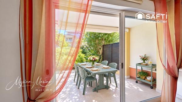 SAINT-AYGULF – LE GRAND PARC | 2 PIÈCES MEUBLÉ EN REZ-DE-JARDIN – TERRASSE 17,44 M² – PISCINE – PARKING