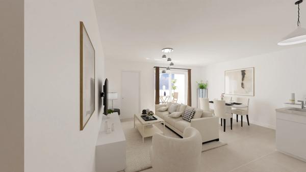 Ay-sur-Moselle – T2bis de 62 m² avec terrasse, cave et stationnement en sous-sol