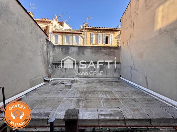 Appartement T1 bis 28 m2  à rénover centre ville avec balcon