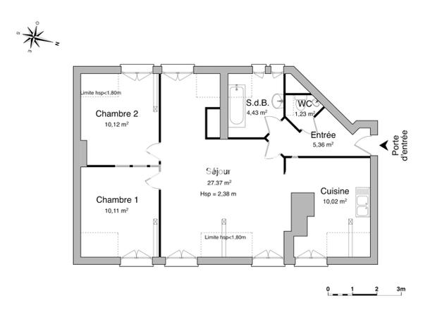 Location Appartement 3 pièces 68.64 m² - 6 BOULEVARD DE LA MARNE Strasbourg 67000