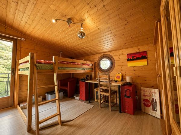 Maison bois 181 m² + maison indépendante 48 m² –  à vendre 7 pièces  ANDON (06)