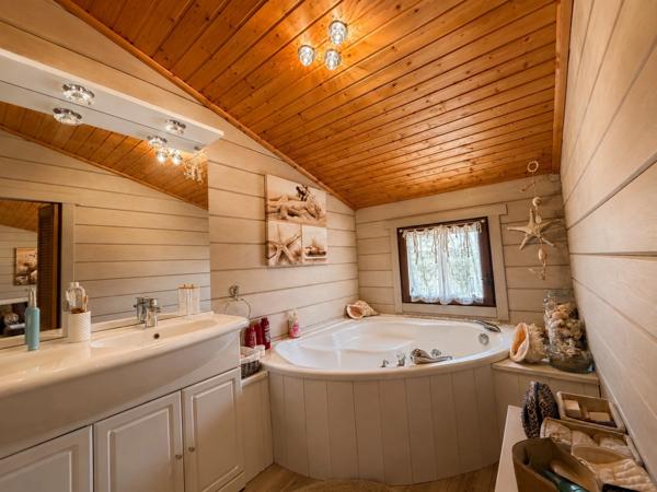 Maison bois 181 m² + maison indépendante 48 m² –  à vendre 7 pièces  ANDON (06)