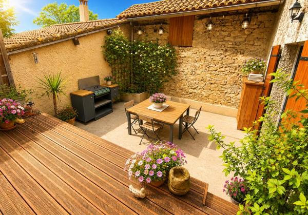 BEDARRIDES: MAISON DE VILLE AVEC GARAGE ET EXTERIEUR