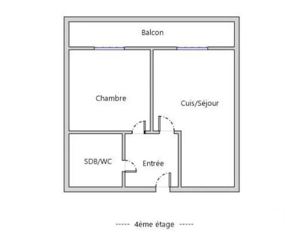 Appartement T2 à vendre  2 pièces - 31,22 m 2   LYON  - 69003