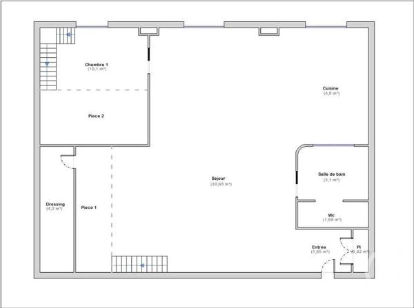 Appartement F2 à vendre  3 pièces - 68,85 m 2   CHOISY LE ROI  - 94