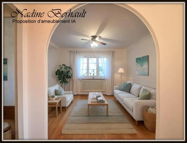 Maison à vendre 4 pièces Amilly Viroy(45), sous sol complet, 2 ch en étage, salon avec cheminée, cuisine aménagée, jardin clos, 2 mn transport Gare Montargis