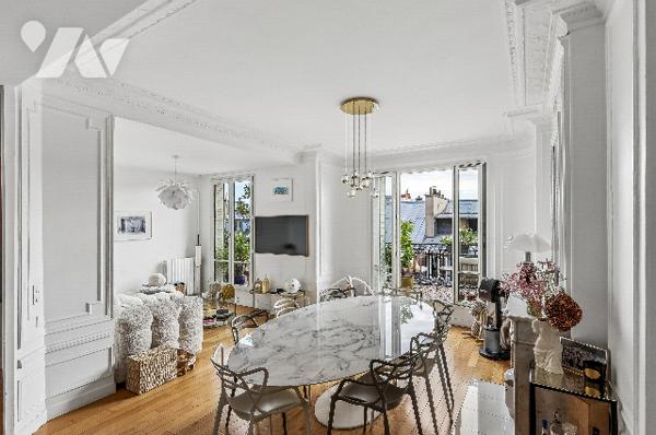 PARIS 8ᵉ – RUE TRONCHET – APPARTEMENT VENDU LOUÉ – 107,5 M² – TERRASSE – 6ᵉ ÉTAGE