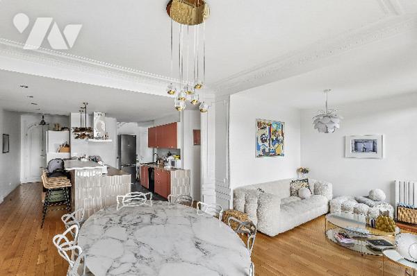 PARIS 8ᵉ – RUE TRONCHET – APPARTEMENT VENDU LOUÉ – 107,5 M² – TERRASSE – 6ᵉ ÉTAGE