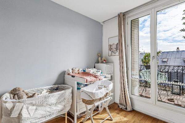 PARIS 8ᵉ – RUE TRONCHET – APPARTEMENT VENDU LOUÉ – 107,5 M² – TERRASSE – 6ᵉ ÉTAGE