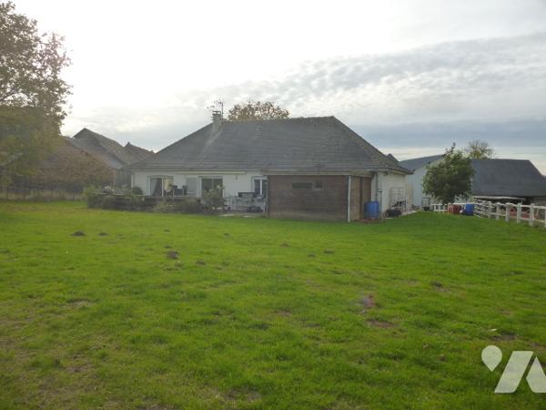 Pavillon plain pied 125 m². 
Hangar.
Terrain sur 4698 m²