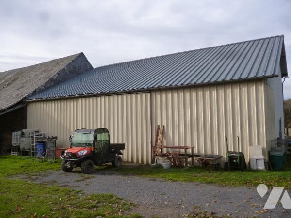 Pavillon plain pied 125 m². 
Hangar.
Terrain sur 4698 m²