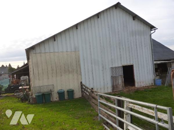 Pavillon plain pied 125 m². 
Hangar.
Terrain sur 4698 m²
