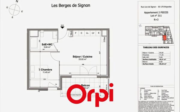 Appartement à vendre    2 pièces • 40,31 m2 Brignoles