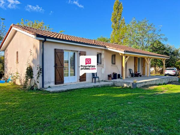 Maison de plain-pied, 3 chambres, jardin