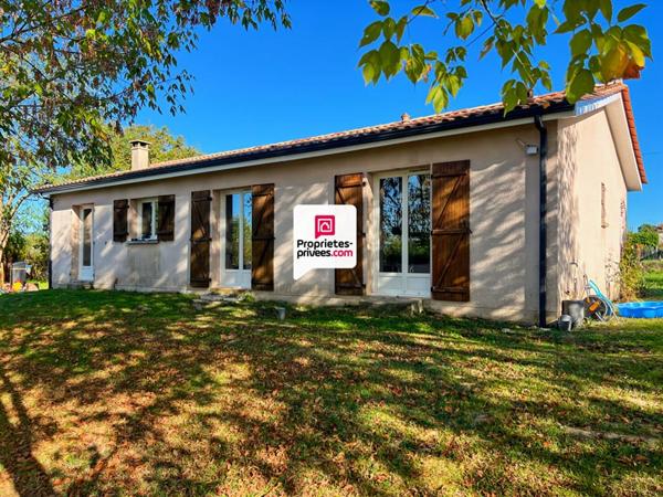 Maison de plain-pied, 3 chambres, jardin