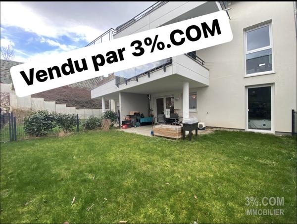 3%.COM Beau F2 en rez de jardin avec garage et parking Mommenheim (67670)