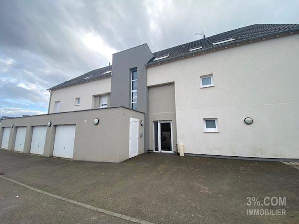 3%.COM Beau F2 en rez de jardin avec garage et parking Mommenheim (67670)