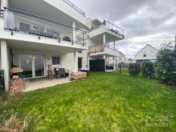 3%.COM Beau F2 en rez de jardin avec garage et parking Mommenheim (67670)