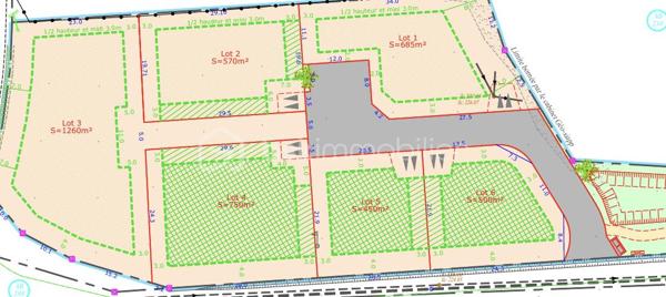 Terrain de 500 m²