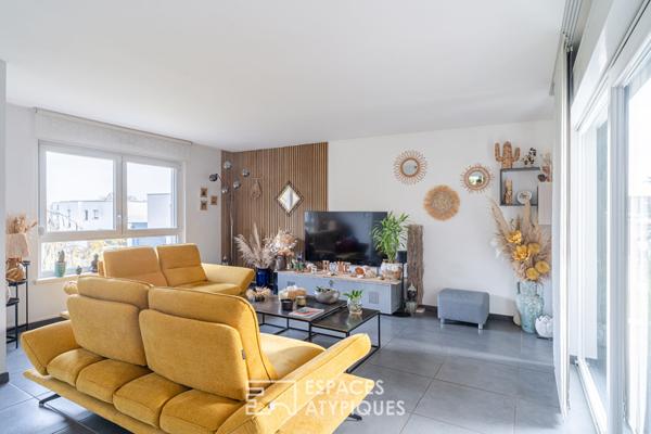 Maison contemporaine et ses terrasses