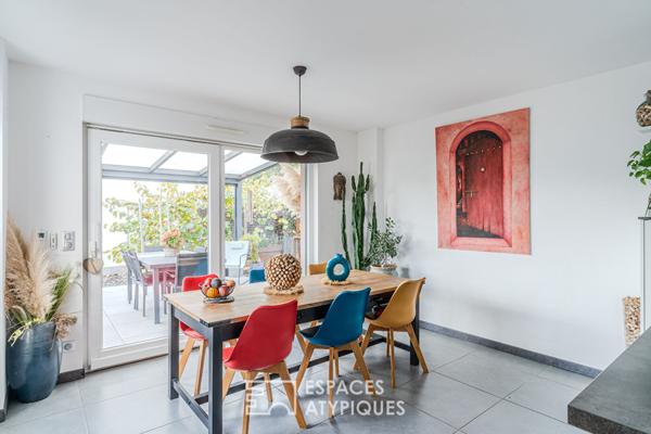 Maison contemporaine et ses terrasses