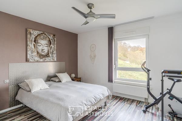 Maison contemporaine et ses terrasses