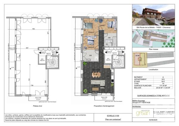 Appartement F4 à vendre  4 pièces - 117,30 m2 CHEVENOZ - 74