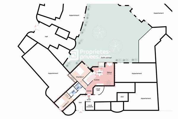 75015 PARIS  Javel - Appartement T3 avec jardin - 67m2 -  Proximité Beaugrenelle, Tour Eiffel, Seine