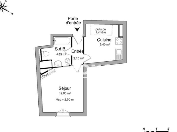 Location Studio 28.83 m² - 19 RUE DE L ABBE GREGOIRE Nancy 54000