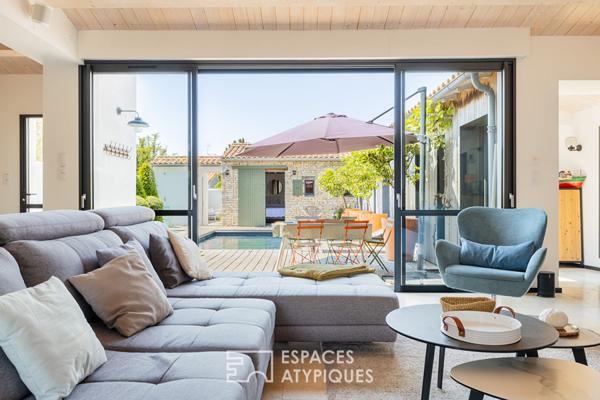 Villa aux airs de vacances entre vignes et plage