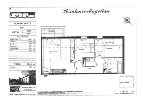 Appartement 3 pièces                                        - 44230 Saint-Sébastien-sur-Loire - Savarières Réf : 11781