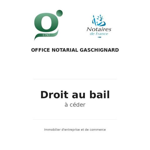 Droit au bail commerce en coeur de bourg