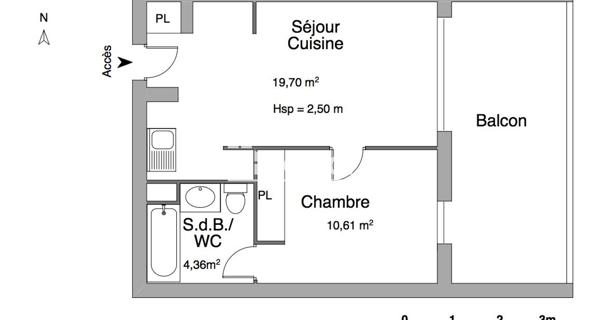 Location Appartement 2 pièces 34.67 m² - Villeneuve-lès-avignon 30400
