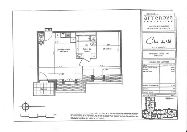À vendre : Appartement 2 pièces à Montlhéry - Bon état, dernier étage